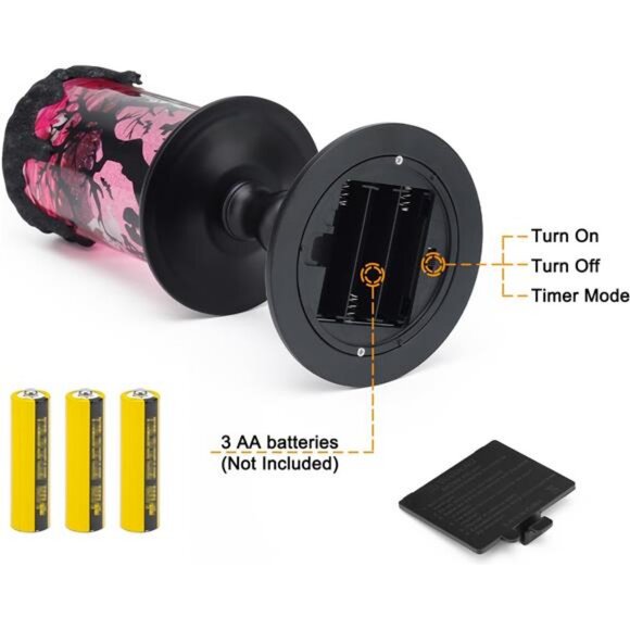 Halloween Snow Globe Candles Lighted Lamp, Lighted Flameless Candles - Picture 2 of 7